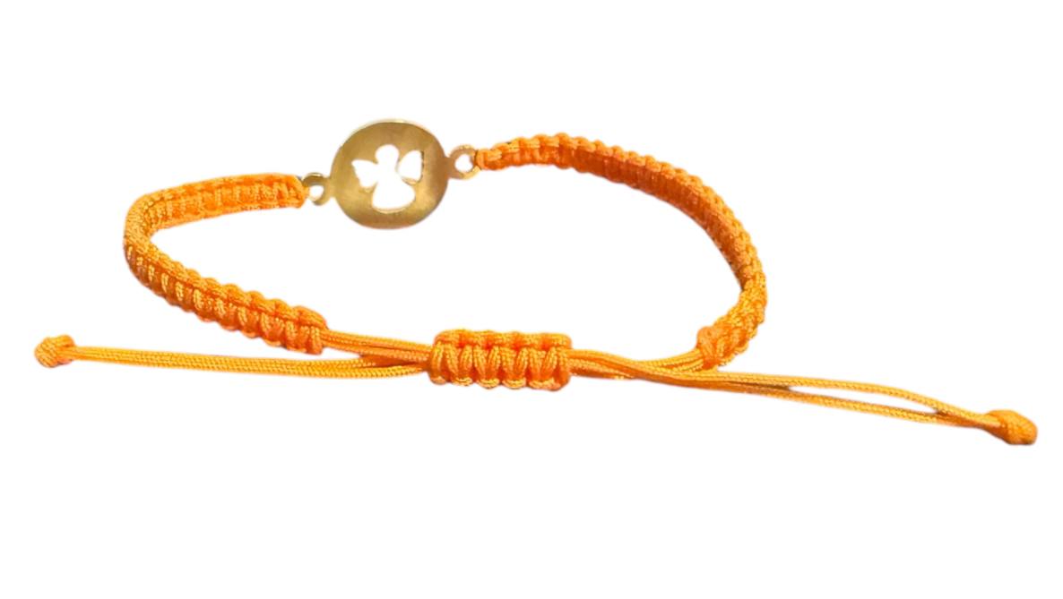 Handgefertigtes Makramee-Armband mit goldfarbenem Schutzengel – personalisierbar & verstellbar | Symbolischer Schmuck für Damen & Herren (G14)