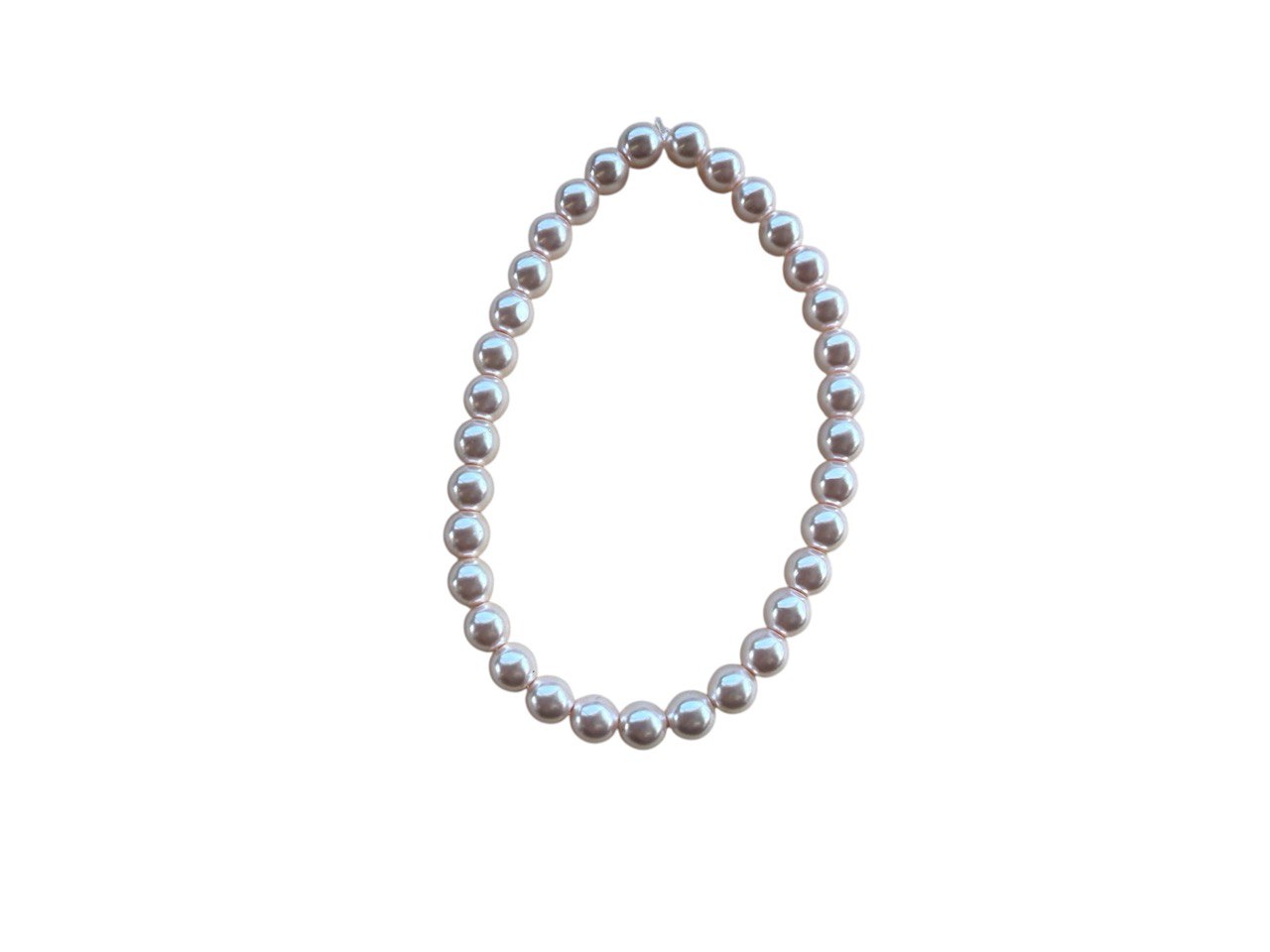 Rosa Glaswachsperlen Armband – Handgemacht & Personalisierbar – Elastisch in 5 Größen (026)