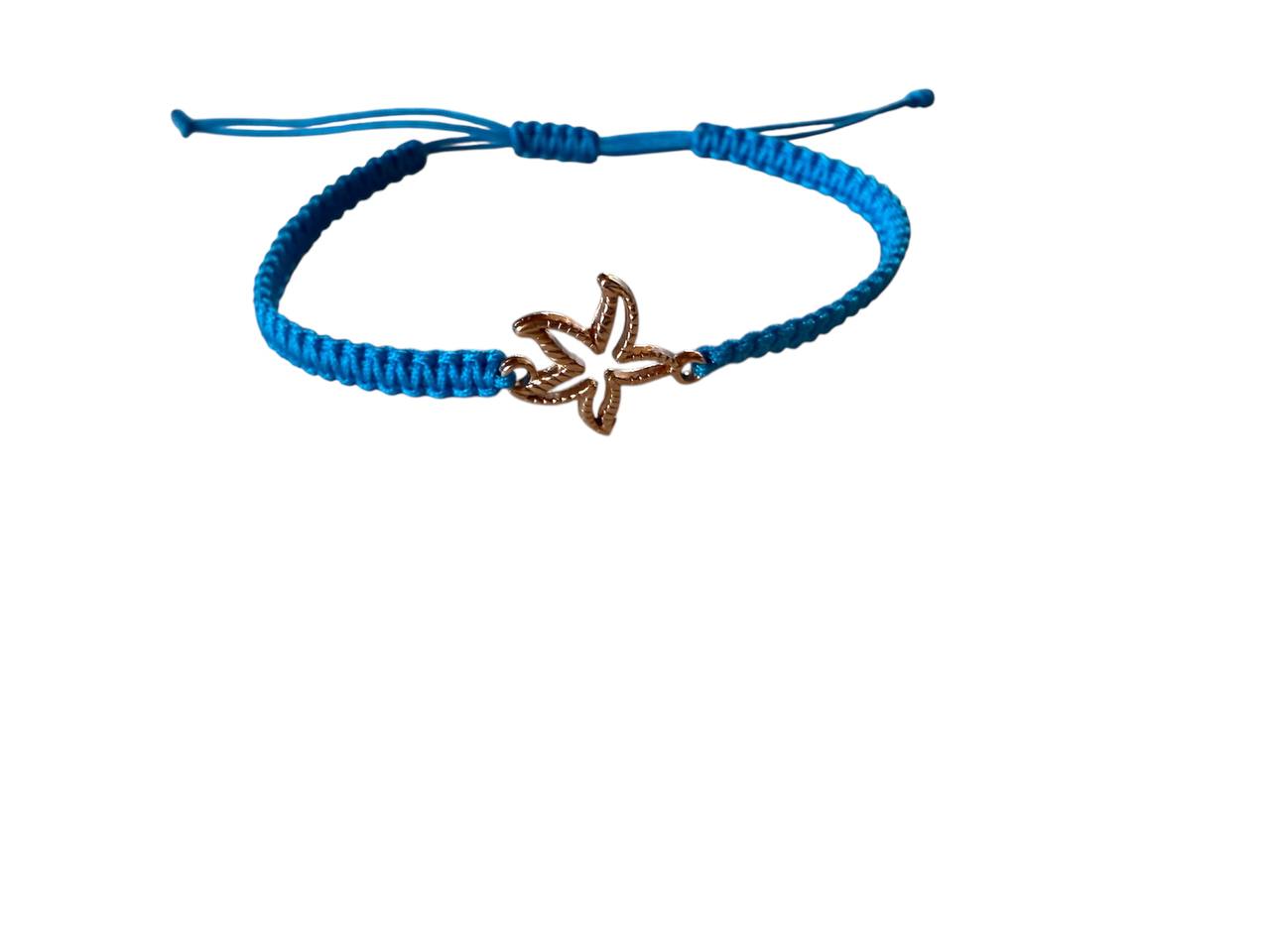 🐚 Handgefertigtes Makramee-Armband mit Roségold-Seestern – 38 Farben, verstellbar (R22)