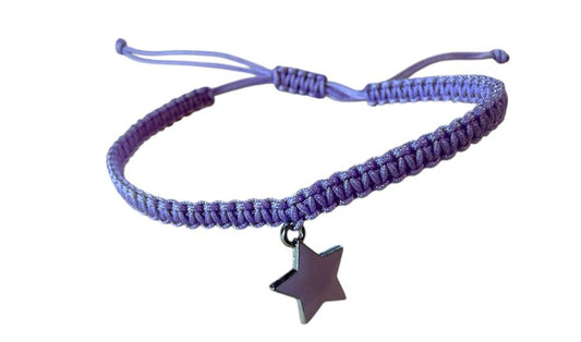 Makramee Armband Stern ⭐ | Handgefertigt in Flieder – Symbol für Hoffnung & Träume