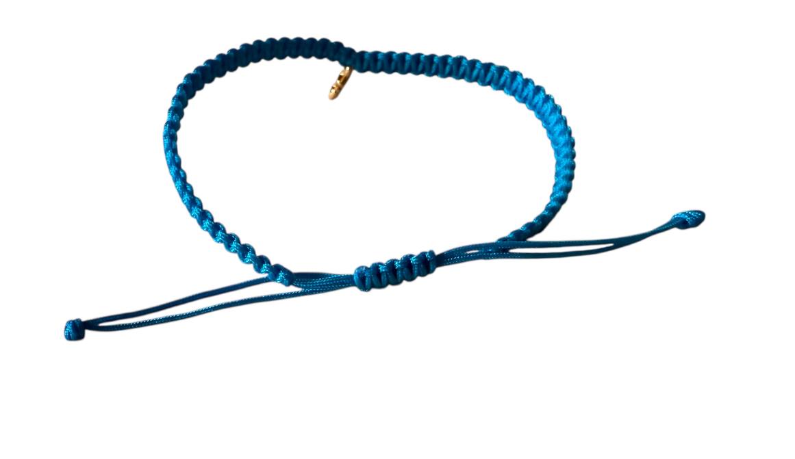 Handgefertigtes Makramee Armband mit goldenem Anker-Anhänger – 38 Farben, 5 Größen (XS–XL) | Verstellbar (G31)