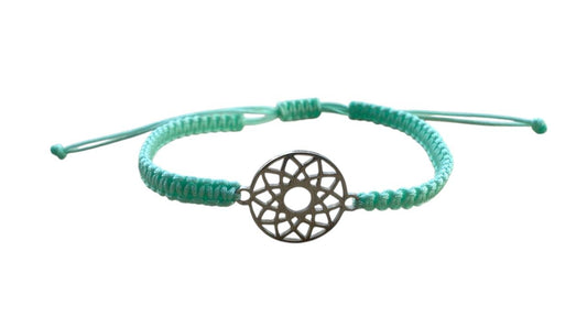 Makramee Armband mit Mandala-Anhänger – Handgemacht & Verstellbar | 38 Farben