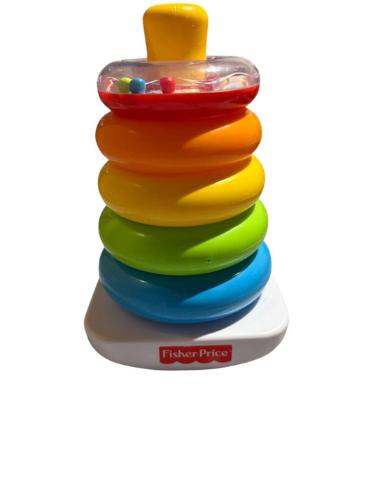 Gigantische Farbring-Pyramide von Fisher-Price – Stapelspaß ab 6 Monaten   Zustand: sehr gut