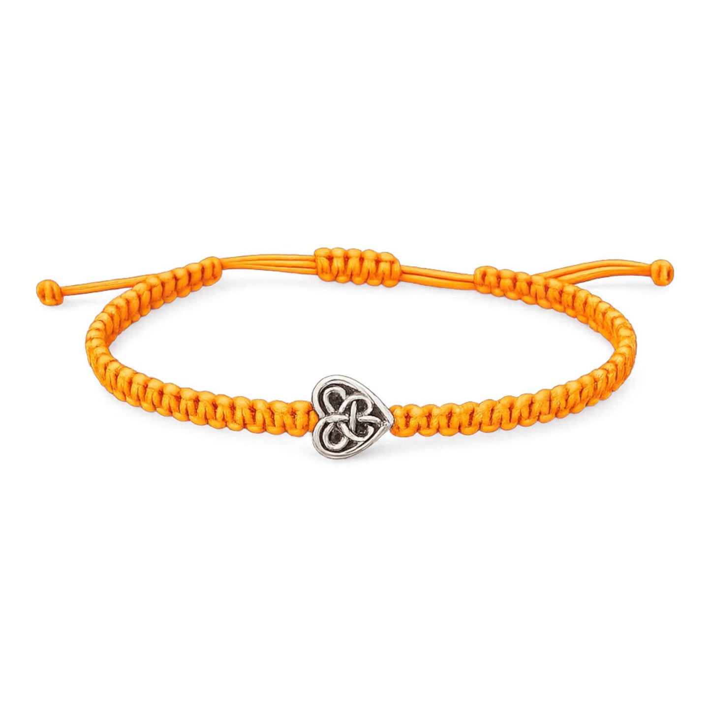Makramee Armband Herz mit Schmetterling – Verstellbares Edelstahl Armband | 38 Bandfarben & 5 Größen