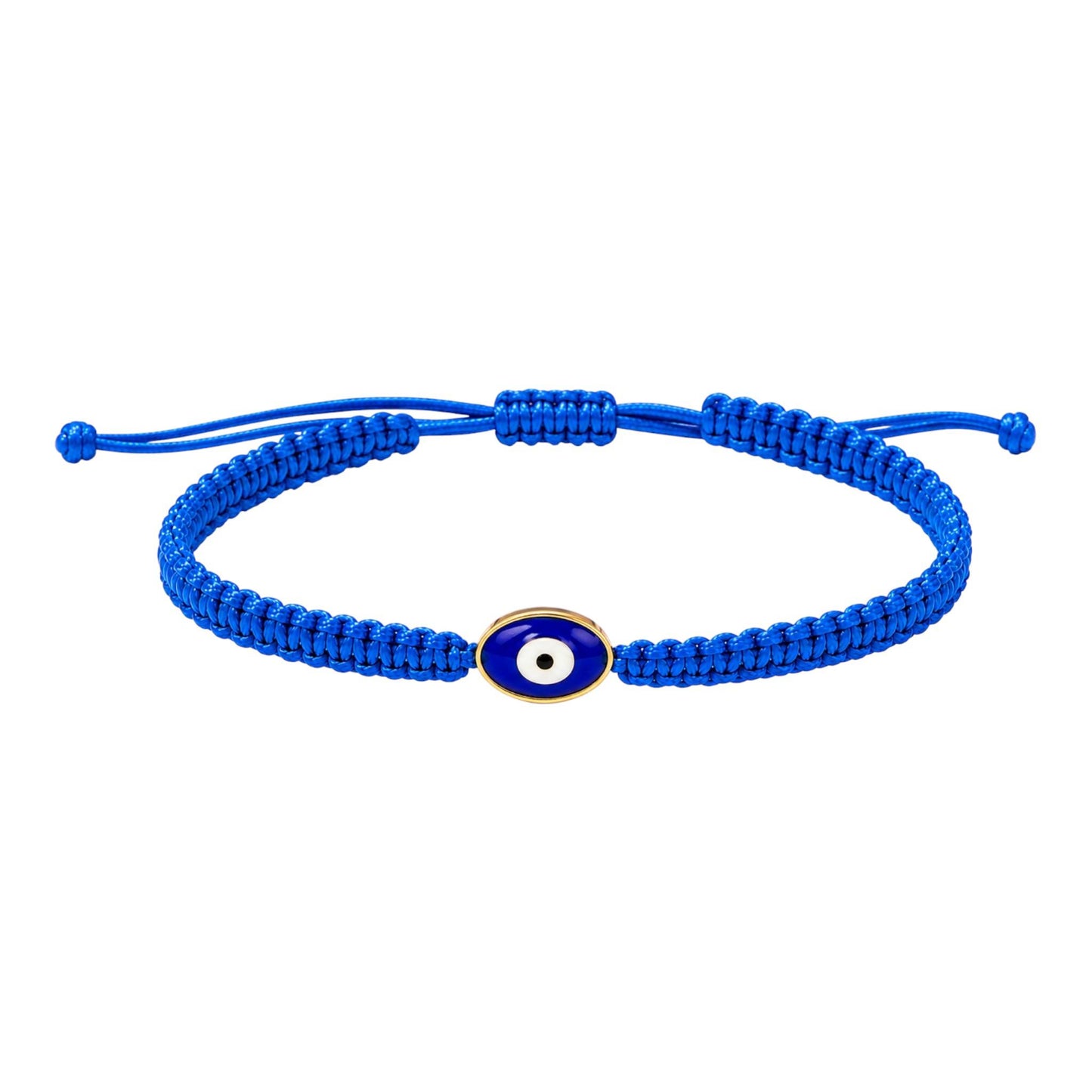 Makramee Armband Nazar Auge Gold – Verstellbares Edelstahl Armband | 38 Bandfarben & 5 Größen
