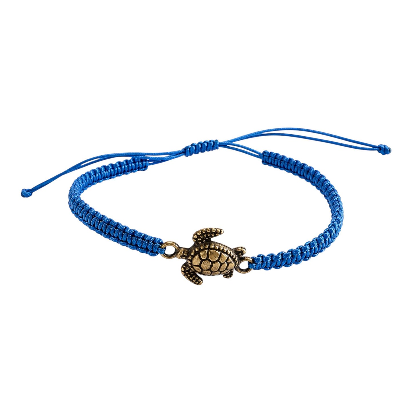 Makramee Armband Schildkröte Bronze – Handgefertigtes Wunscharmband aus Edelstahl | Verstellbares Freundschaftsarmband | 38 Bandfarben
