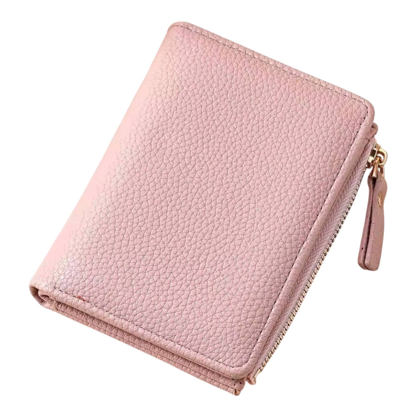Personalisierte Damen Geldbörse Rosa – Portemonnaie aus Kunstleder mit Namen | Geldbeutel mit Reißverschluss | Individuelles Geschenk